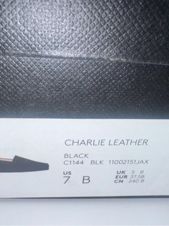 Coach Charlie Leather Espadrille Flats Black Women's Size 7 w/Box - Picture 9 of 9